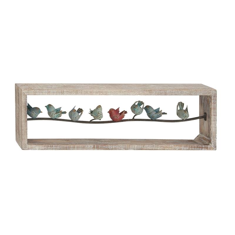 White Metal Bird Home Wall Decor