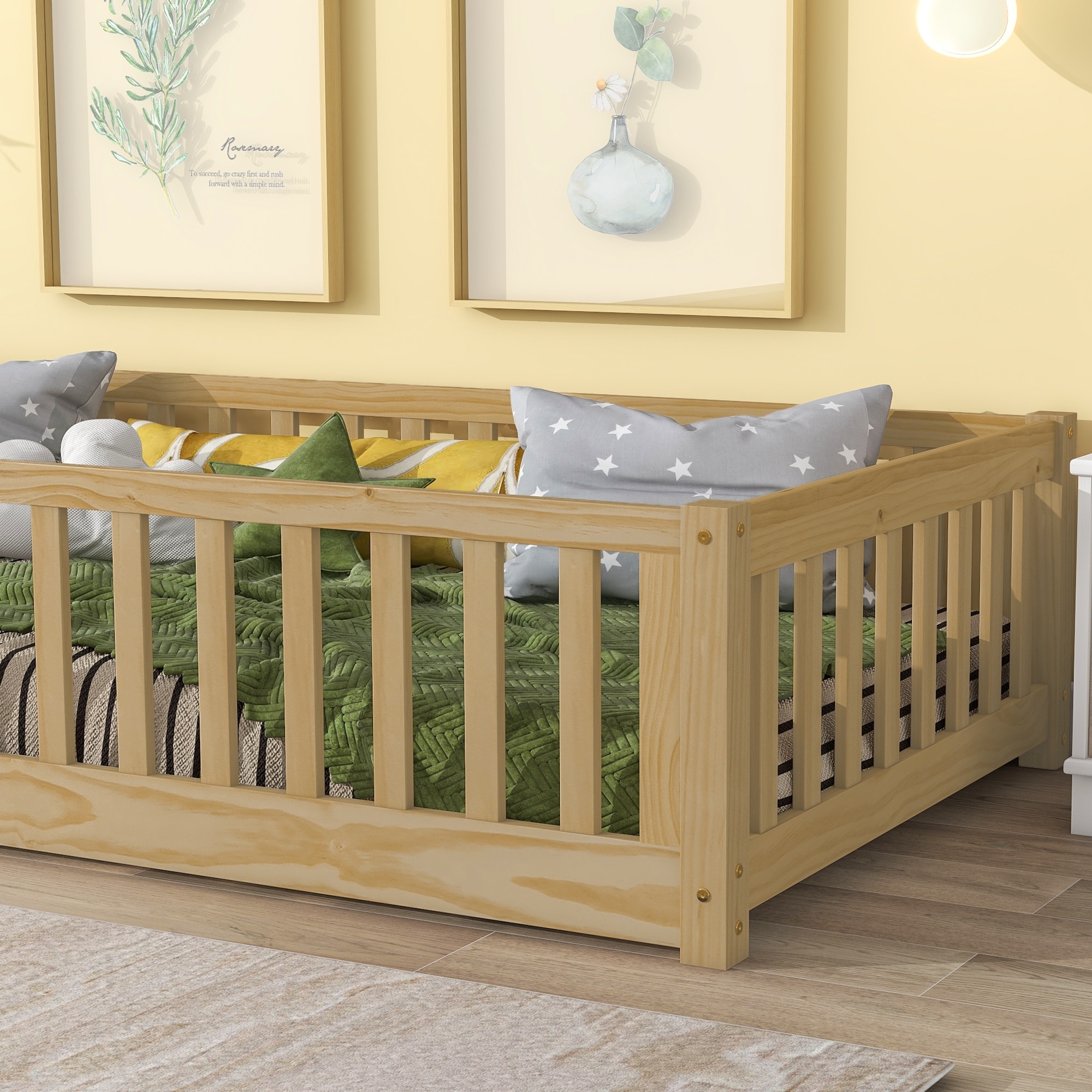 latform Bed with Fence without Door