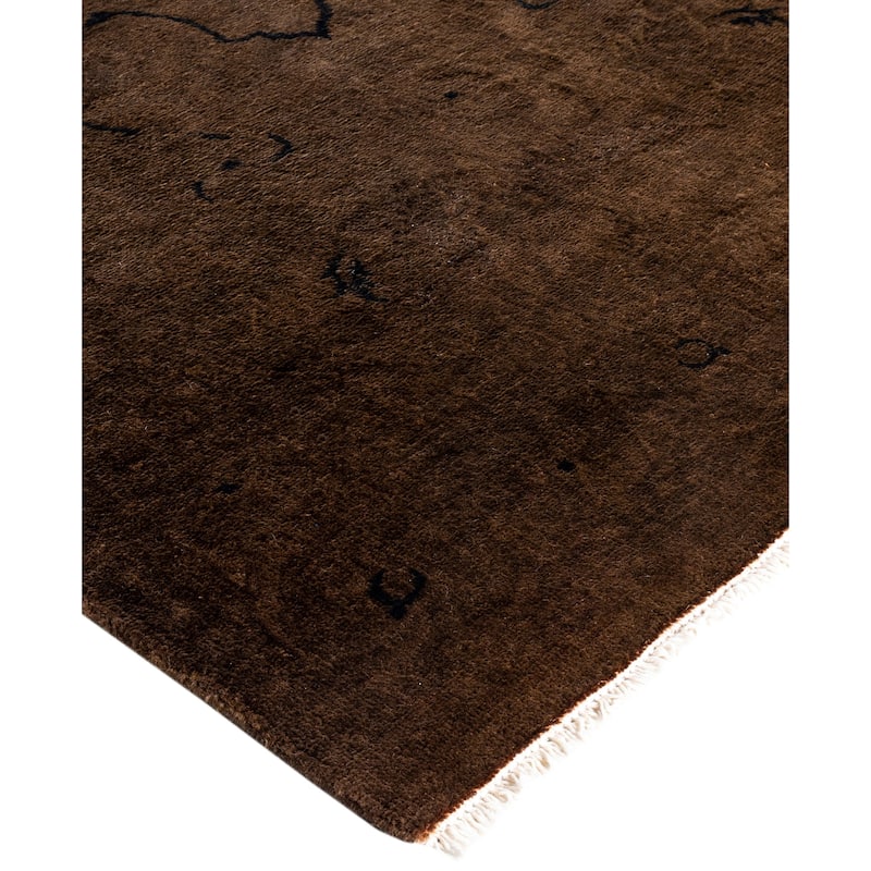 Overdyed One-of-a-Kind Hand-Knotted Area Rug - Brown - 3' 1" x 5' 2"