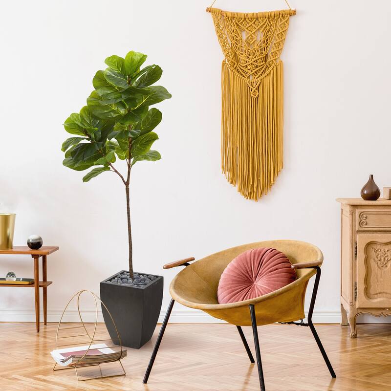Artificial Orchid Arrangement White Vase Home Decor Elegant Faux Flowers Living Room Décor - Green - 66