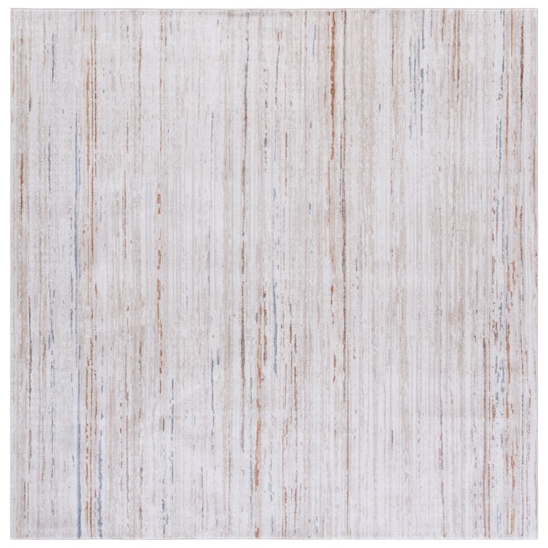 SAFAVIEH Elwood Marjoke Striped Rug - 6'5" Square - Ivory/Beige