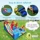 preview thumbnail 9 of 8, Gymax Inflatable Water Slide Giant Kids Water Park w/ Double Slides &