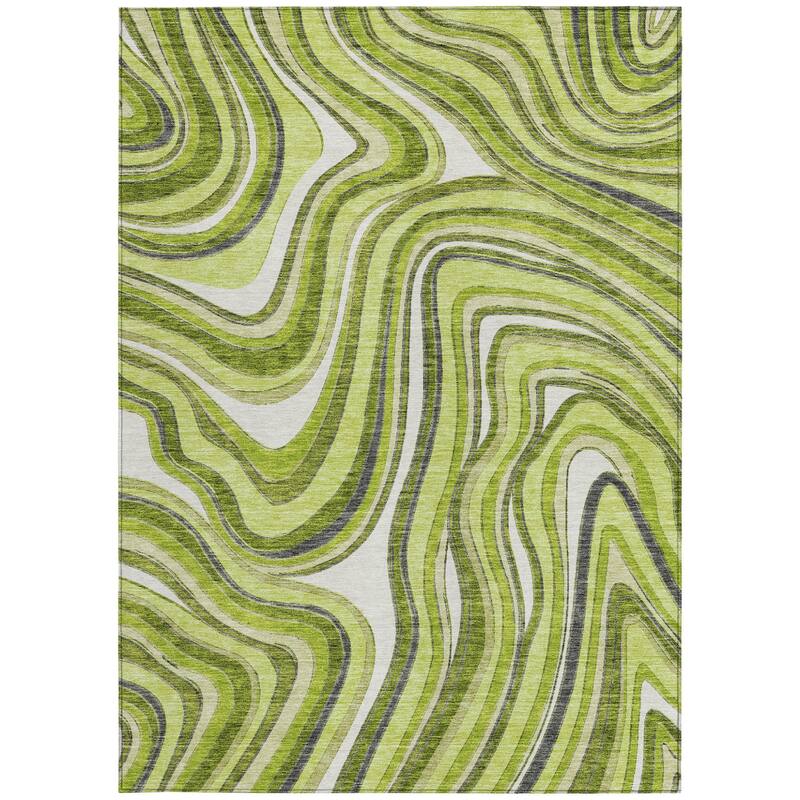 HomeRoots Abstract Transitional Rectangle Outdoor Rug