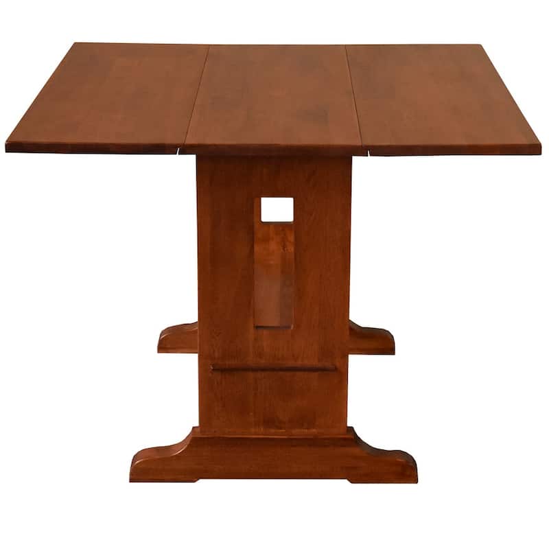 Mission Solid Oak Drop Leaf Dining Table - Michael's Cherry (MC1)