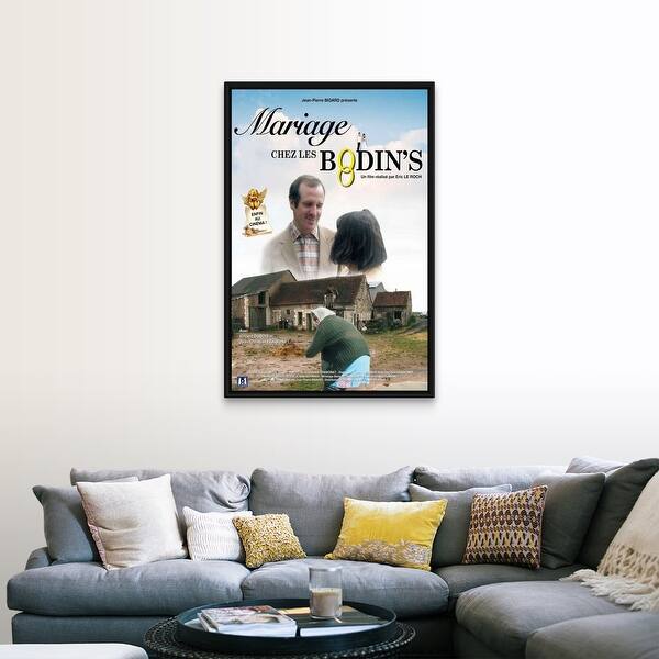 Shop Mariage Chez Les Bodin S Movie Poster French Black Float Frame Canvas Art Overstock 27371350