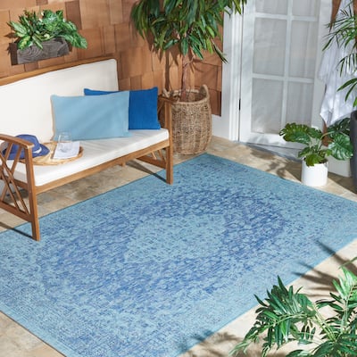 SAFAVIEH Courtyard Suzann Indoor/ Outdoor Waterproof Patio Backyard Rug