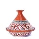 preview thumbnail 13 of 21, Kamsah Bohemian Supreme Medium Tagine - Handcrafted Ceramic Pot Red