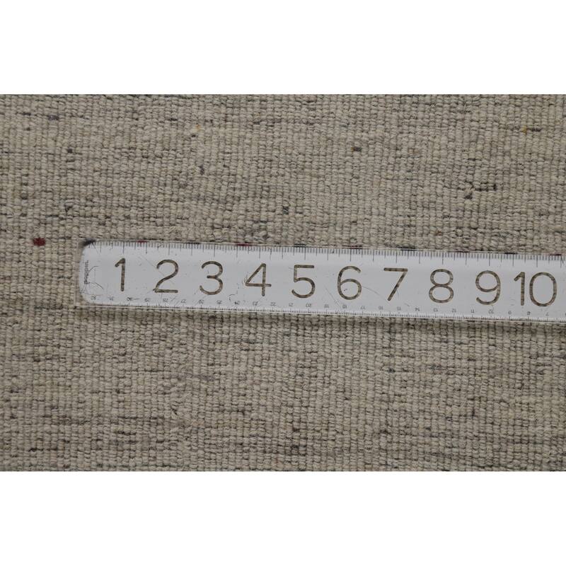 Hand Knotted Oriental 100% Wool Carpet Tribal Animal Pictorial Beige & Ivories Gabbeh Area Rug - 5' 10'' X 4' 4''