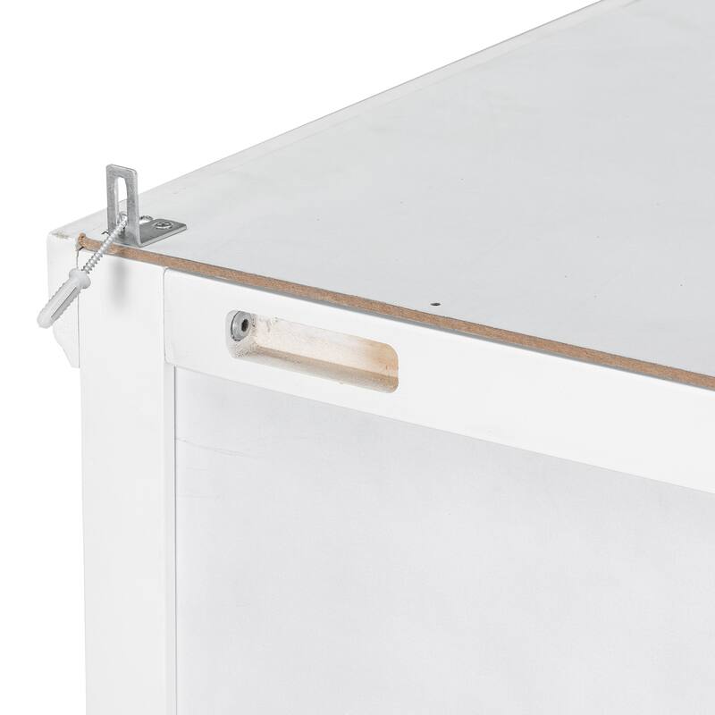 Roomfitters Kitchen Pantry Organizers and Storage Kitchen Cabinet, Hutch with Microwave Stand, 4 Drawers, Spice Racks