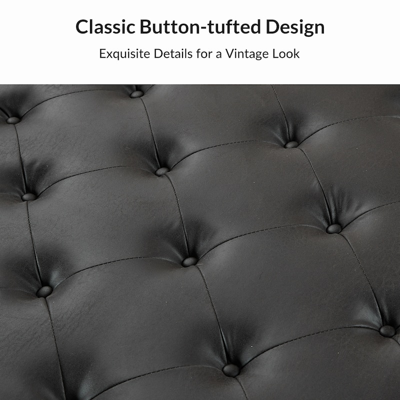 Ipiutak Modern 2 - Piece Upholstered Button-tufted Sectional with Storage Ottoman