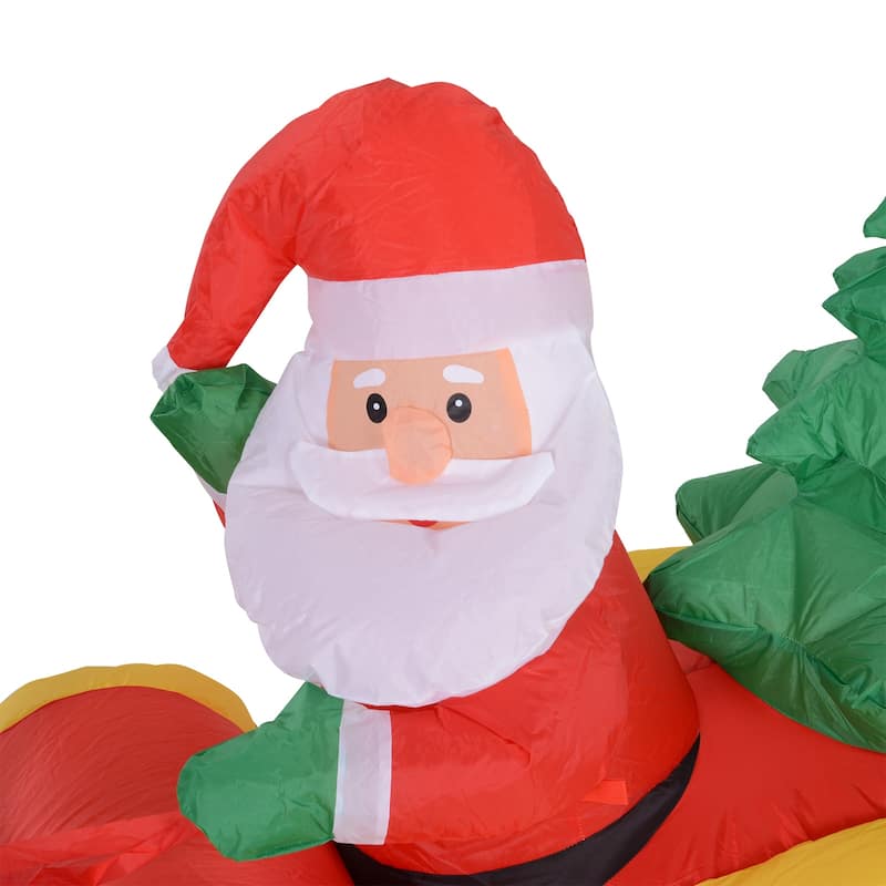 HOMCOM 7' Inflatable Santa's Sleigh Decoration