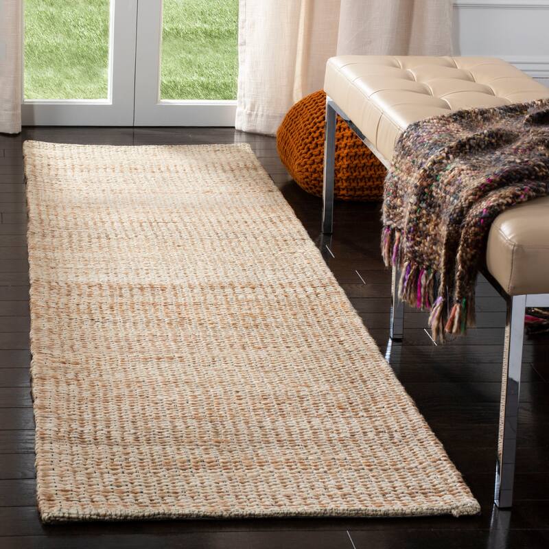 SAFAVIEH Handmade Marbella Fine Modern Jute Rug - 2'3" x 6' Runner - Natural/Ivory