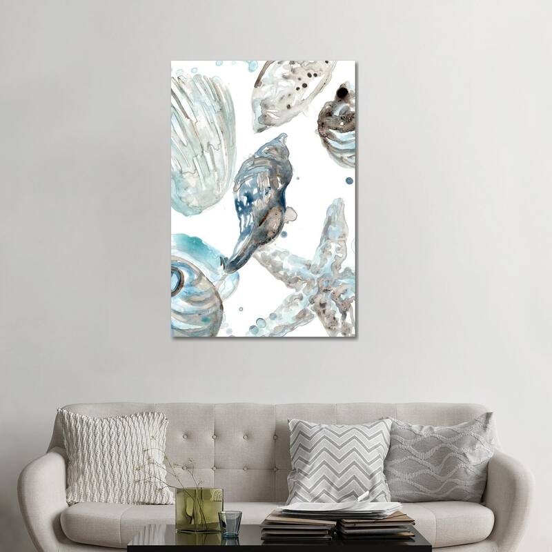 iCanvas "Cerulean Seashells III" by June Erica Vess Canvas Print - 48x32x1.5