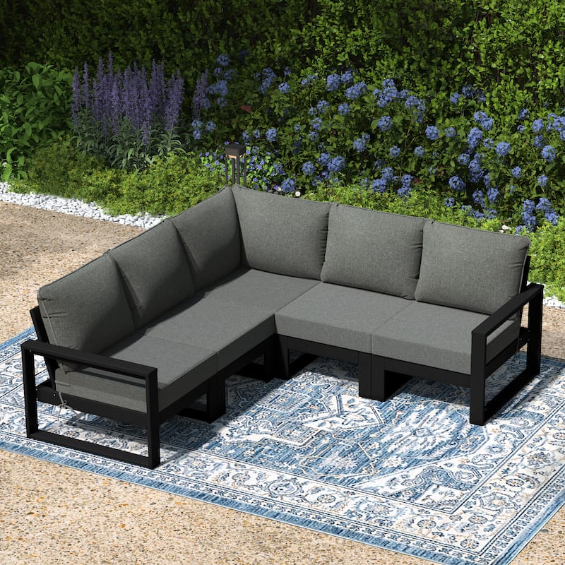 Endless Patio 5-Piece Deep Seating Set with Black Frame