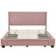 preview thumbnail 36 of 42, Queen Size Storage Bed Linen Upholstered Platform Bed with 3 Drawers