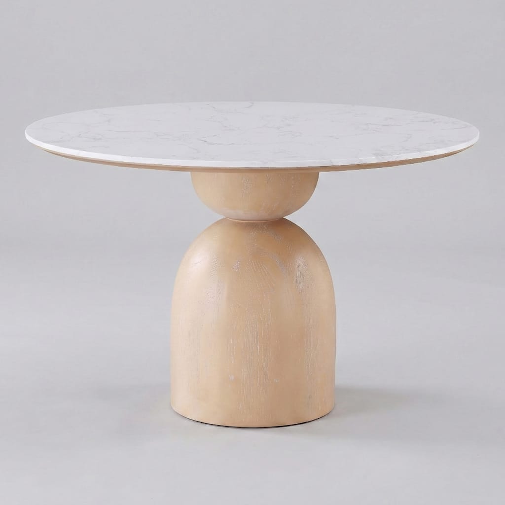 Furniture of America Darcy Modern Natural Wood Round Dining Table