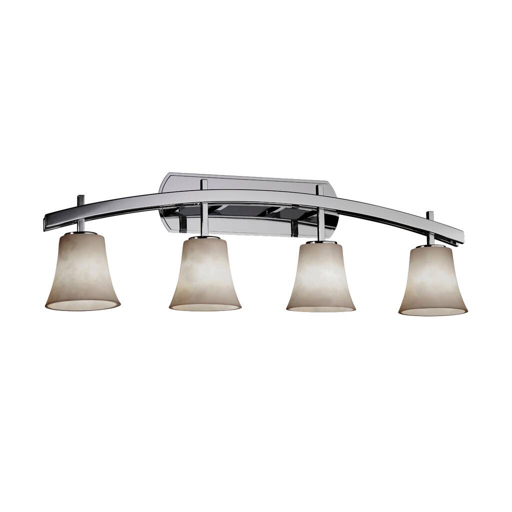 Justice Design Clouds Archway Polished Chrome 4-light Bath Bar - Silver