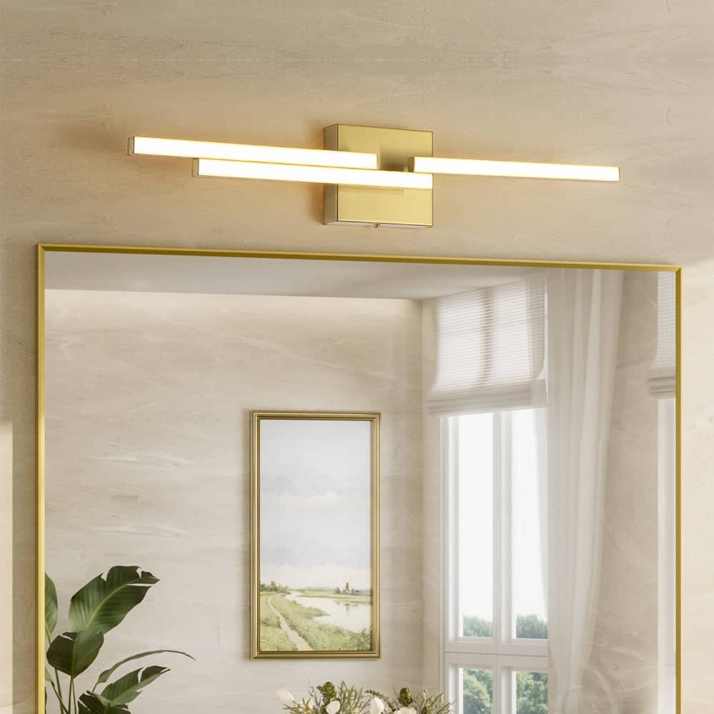 Modern Staggered Strip Linear Dimmable LED Vanity Wall Light