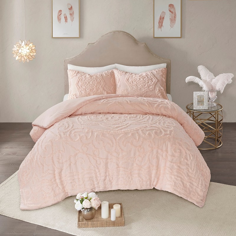 Madison Park Virginia Tufted Cotton Chenille Medallion Comforter Set