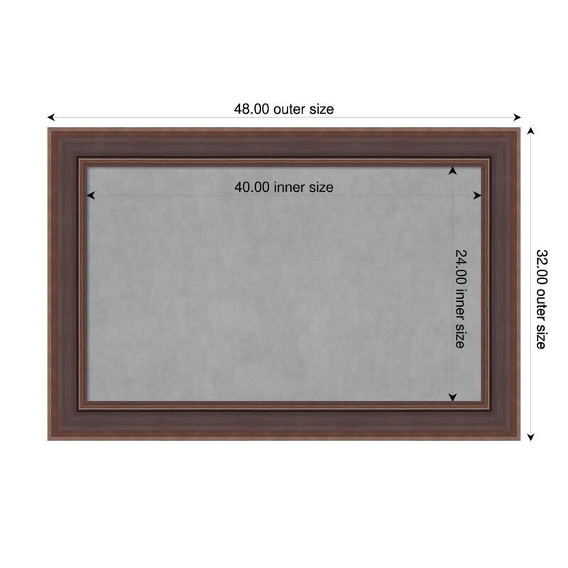 Amanti Art Moab Brown Bronze Framed Magnetic Board - 48 x 32 in