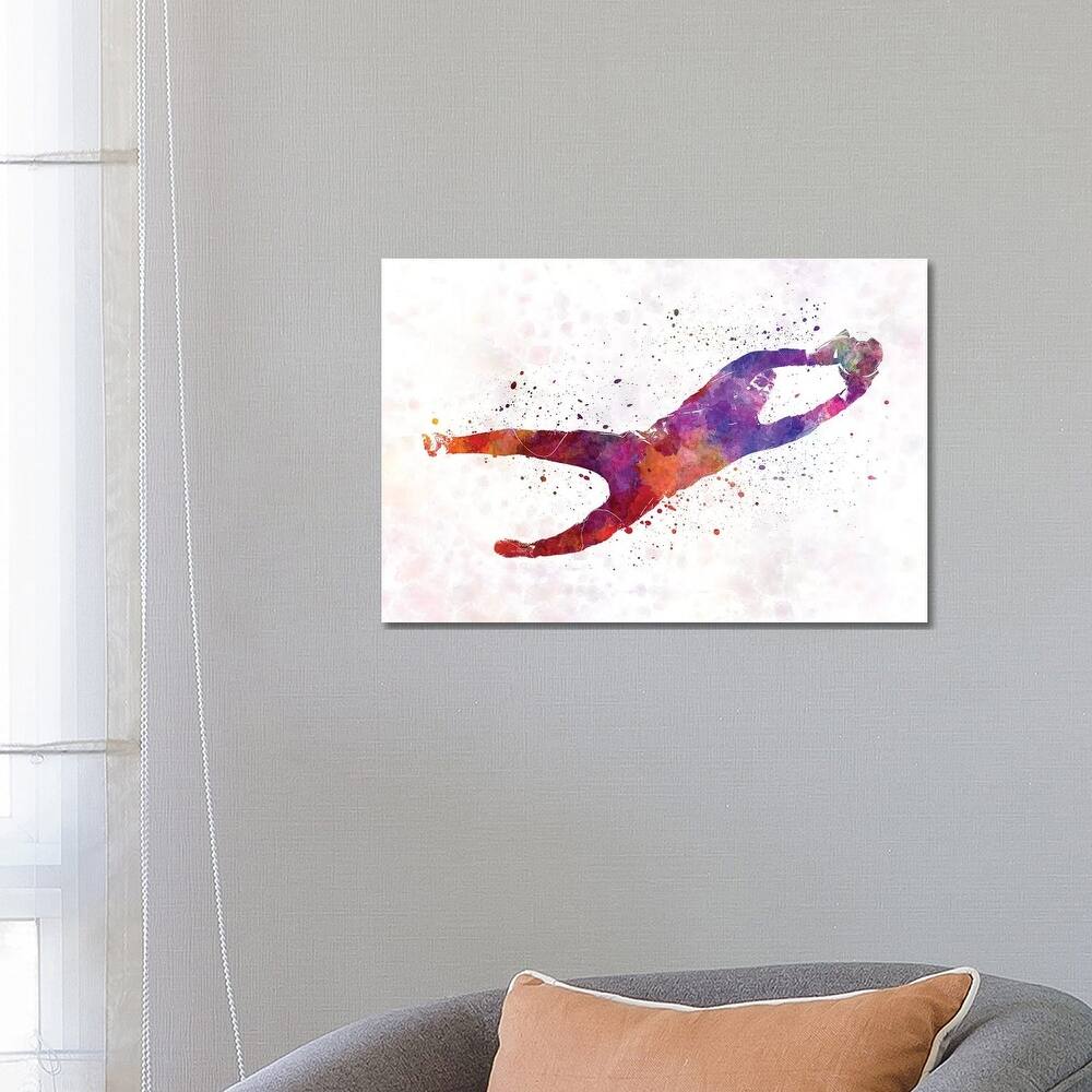 iCanvas "Soccer Football Player Goalkeeper Young Man" by Paul Rommer Canvas Print