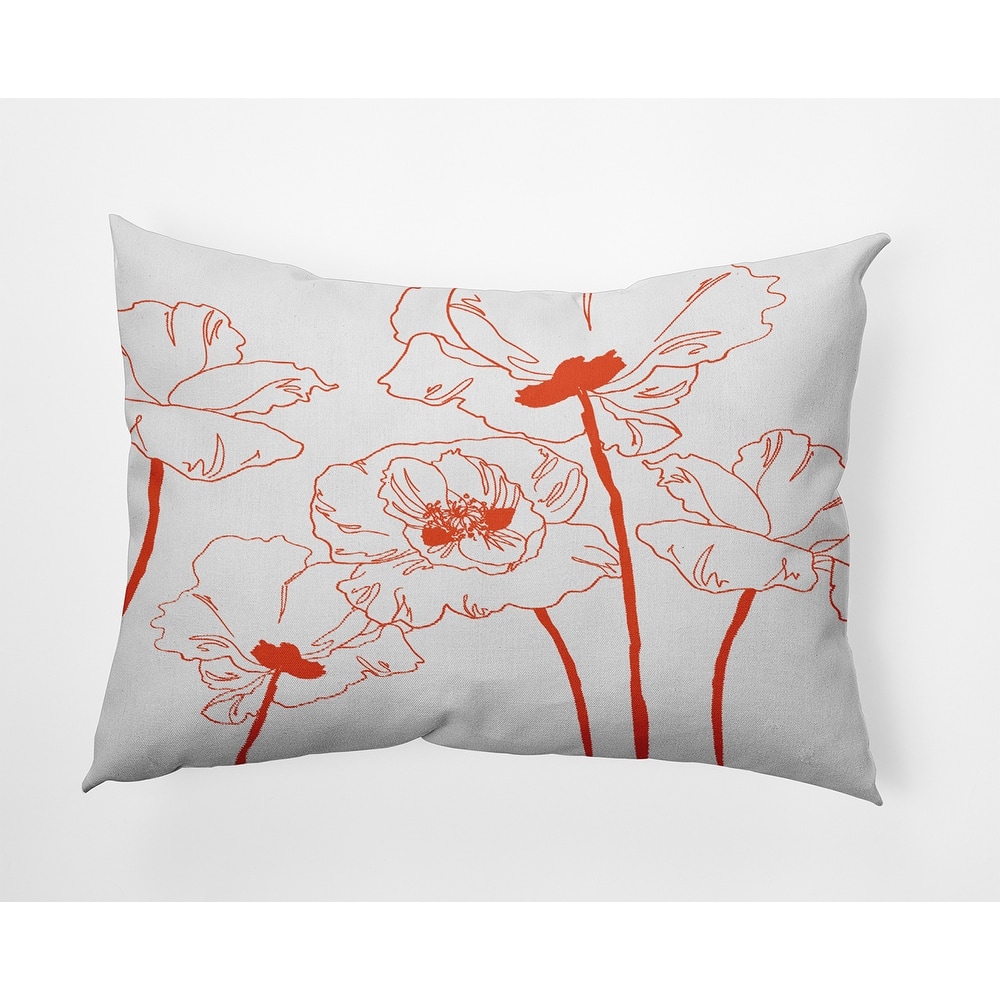Popping Poppies Decorative Throw Pillow