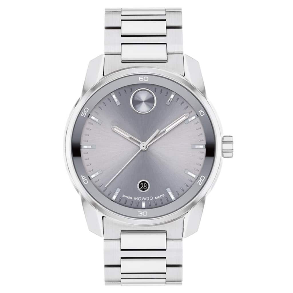 Movado Men's Bold Verso Grey Dial Watch - 3601204 - One Size