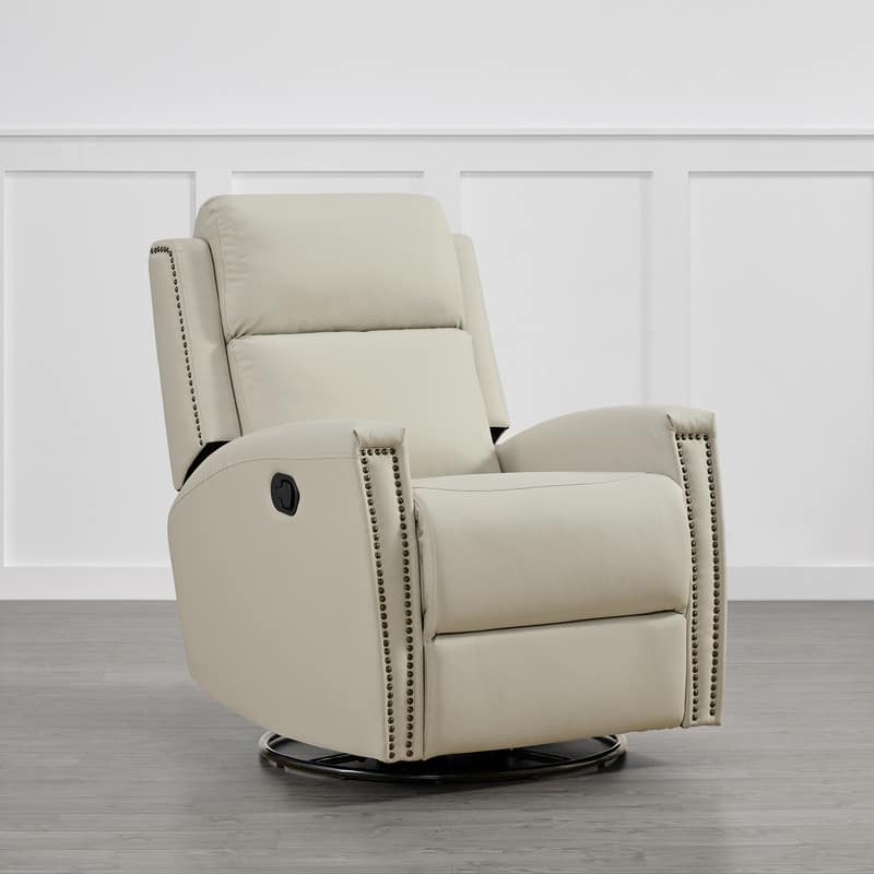 Jerome Swivel Glider Recliner Nursery Chair Manual Push Back Recliner
