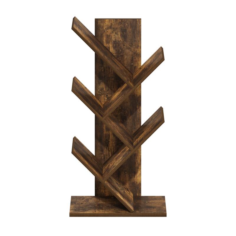 30.32 in. Tall Pine Wood 5-Shelf Bookcase