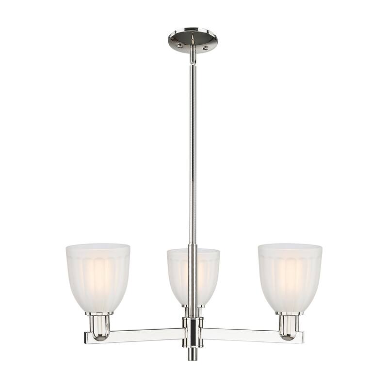 Innovations Lighting Endless Possibilities Arcadia - Brookfield - 3 Light 28" Stem Hung Chandelier - Polished Nickel