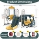 preview thumbnail 7 of 22, 5 in 1 Indoor Outdoor Toddler Slide and Swing Set, Kid Slide for Toddlers Age 1-3, Bus Themed Baby Slide