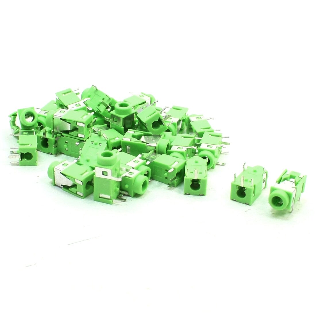 Unique Bargains Green 3 5mm Mp4 Audio Stereo Jack Socket 5 Pin Female Connector 30 Pcs Overstock 18253801