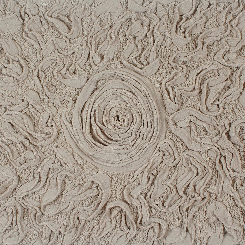 Bell Flower Bathroom Rug, Cotton Soft, Water Absorbent Bath Rug, Non Slip Shower Rug Machine Washable 24"x40" Rectangle