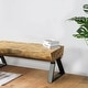 preview thumbnail 4 of 2, Outdoor Tree Trunk Style Garden Bench - Seating Size: 48'' W x 16'' D x 18'' H