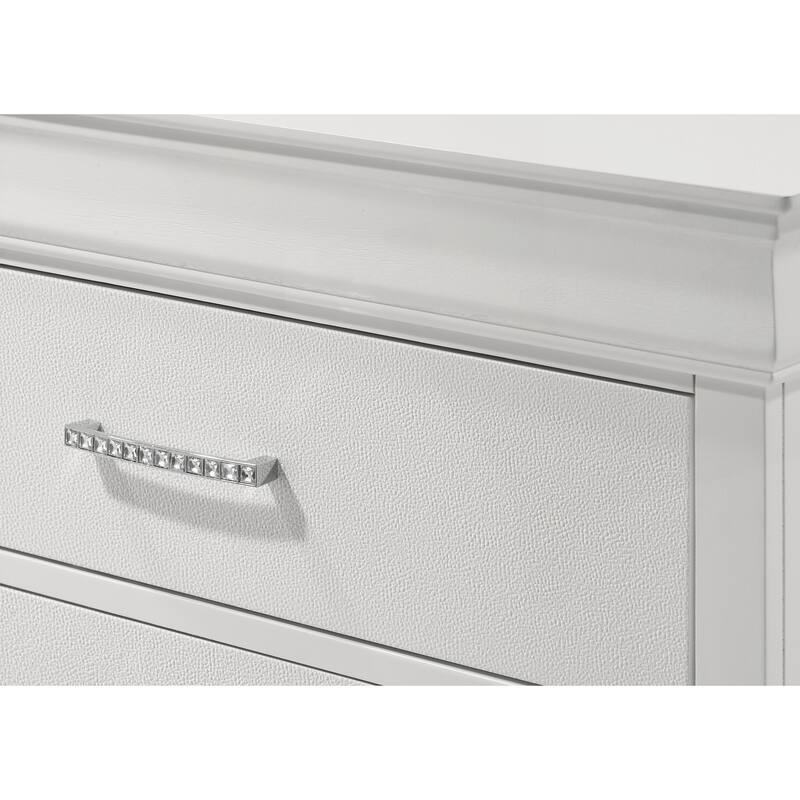 Charming Solid Wood Nightstand with Stylish Tufted Texture for Bedroom