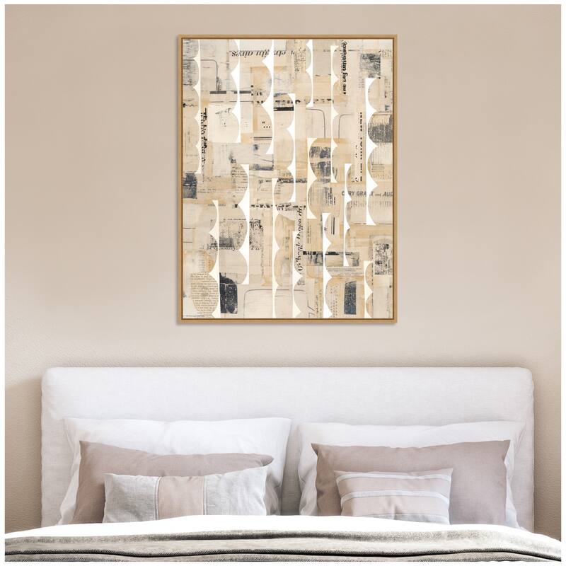 Kate and Laurel Revolved Half Moon FC by Felicia Dadak Framed Canvas Wall Art Print