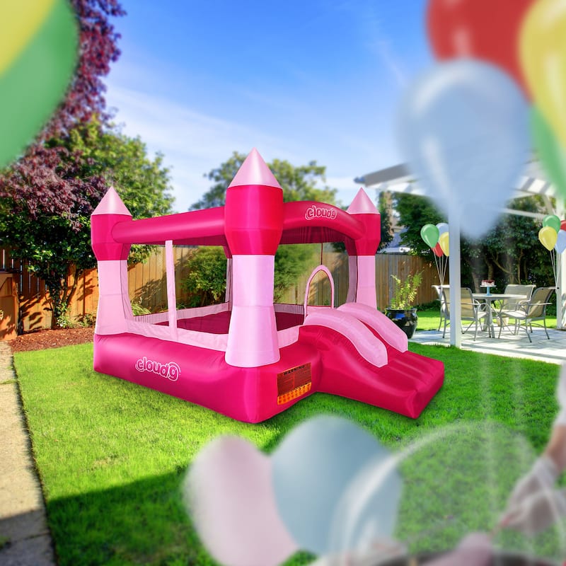 Princess Theme Castle Bounce House Pink
