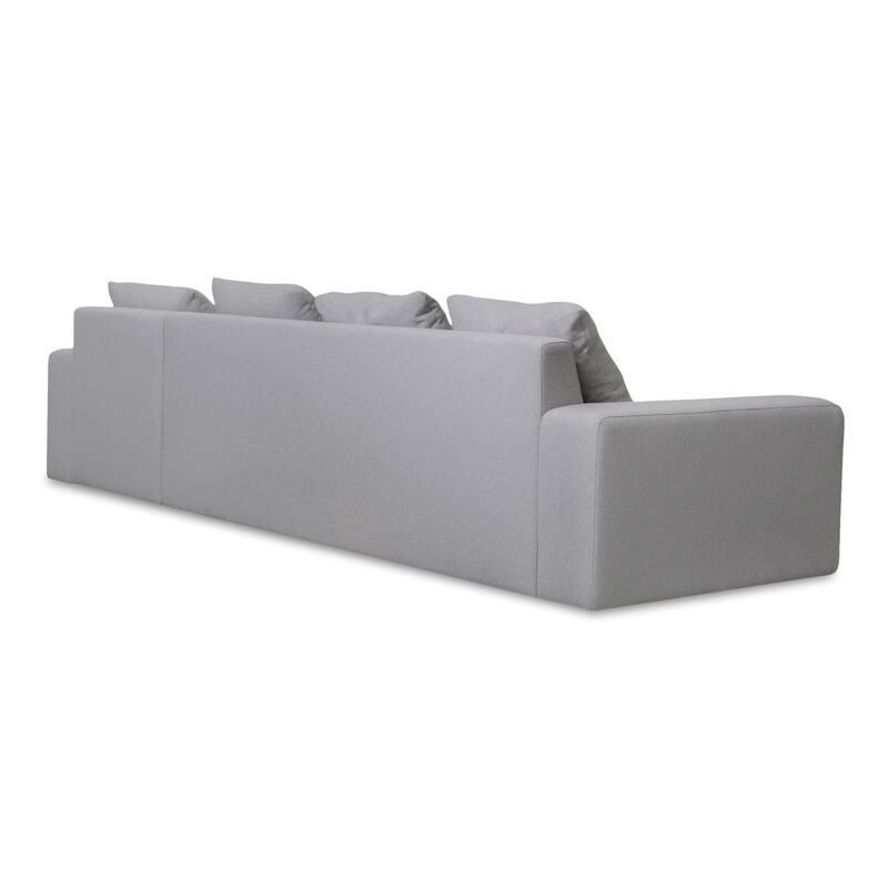 NADAAL STUDIOS Cavan Right-Facing Sectional Sofa, Wide Track Arms, Performance Polyester Upholstery, Seats 5, Rust