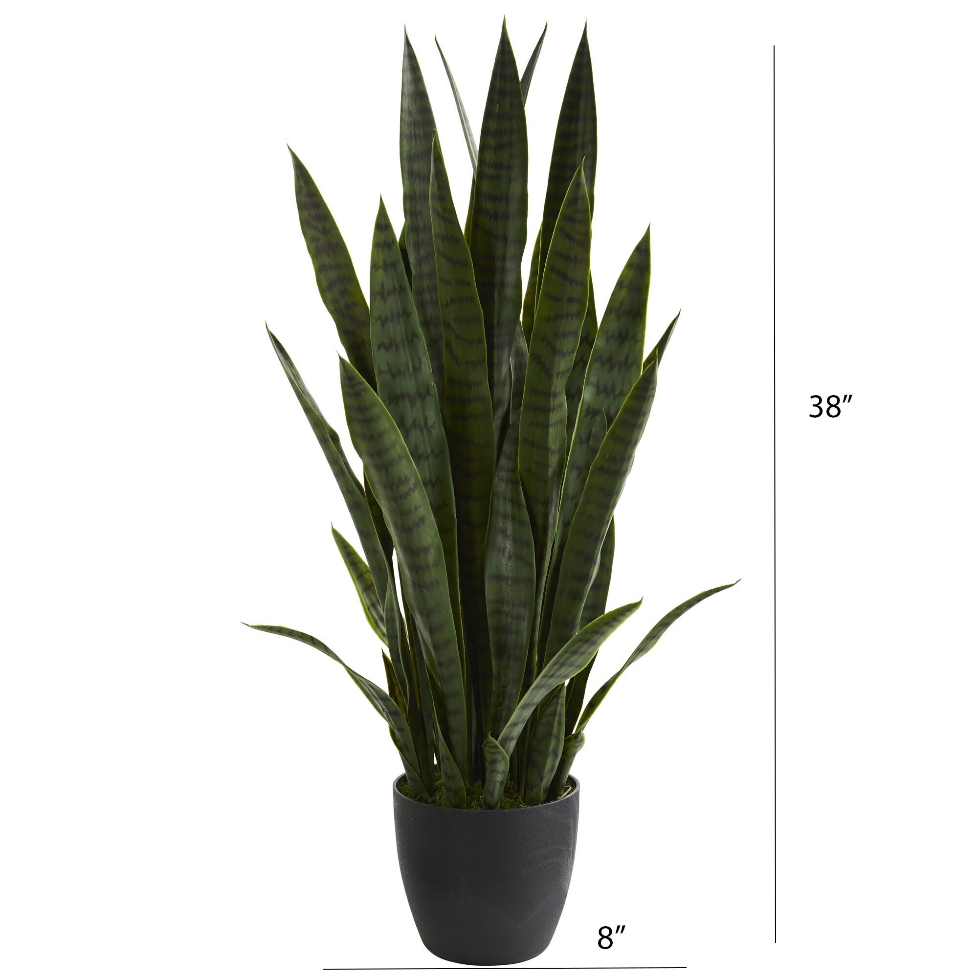 Artificial Sansevieria Snake Plant in Grey Pot - On Sale - Bed