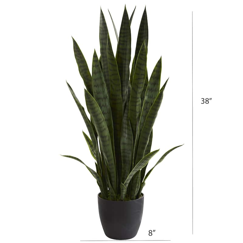 38" Sansevieria Artificial Plant - Green