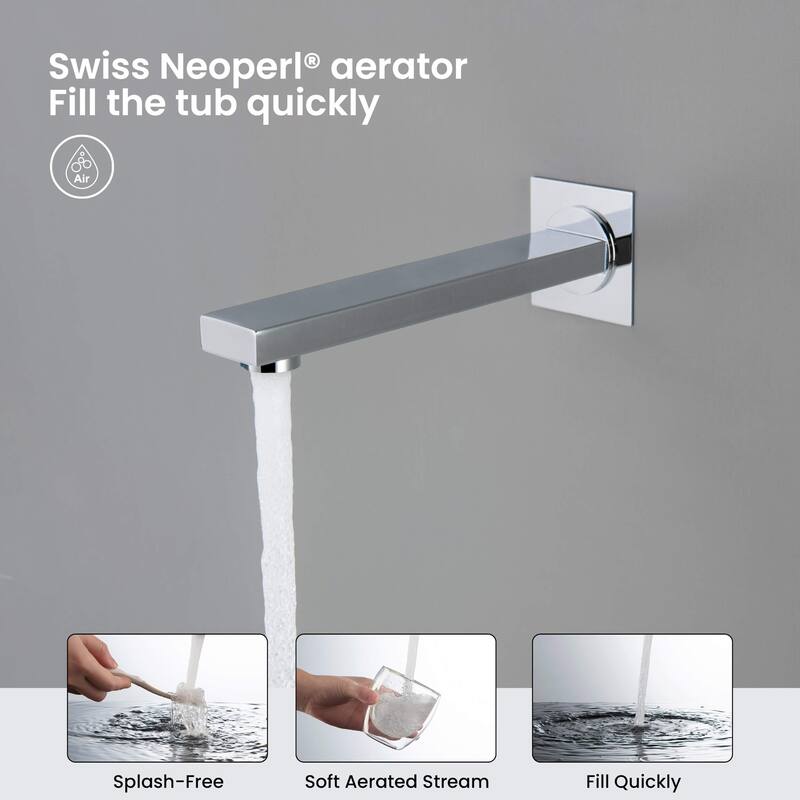Cube Pressure Balanced 3-Function Shower System with Rough-In Valve