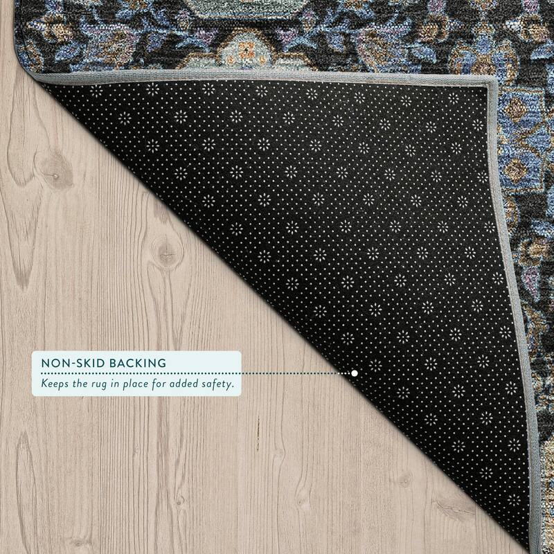 Machine Washable Indoor/ Outdoor Traditional Tracey Chantille Rug