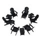 preview thumbnail 29 of 85, Vineyard HIPS Outdoor Folding Eco-Friendly All Weather Seashell Adirondack Chairs (12-Piece Conversation Set)