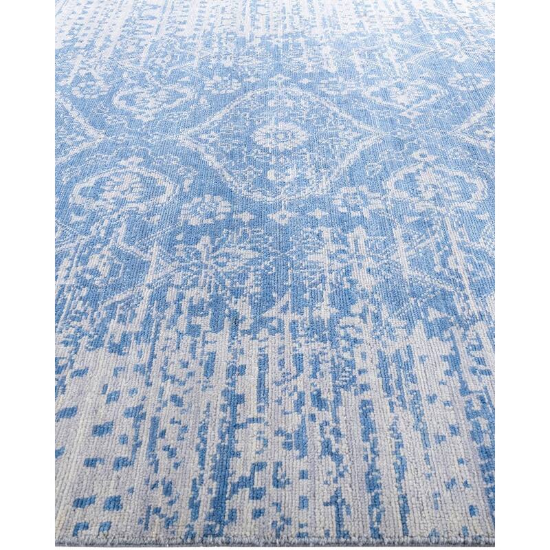 Modern One-of-a-Kind Handmade Area Rug - Gray, 8' 1" x 10' 1" - 8' 1" x 10' 1"
