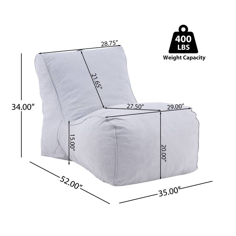 Christopher Knight Home - Moira Modern Outdoor Upholstered Bean Bag Chair with Shredded Foam Fill