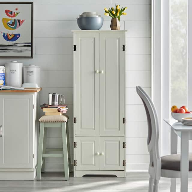 Simple Living Extra-tall Cabinet - Antique White