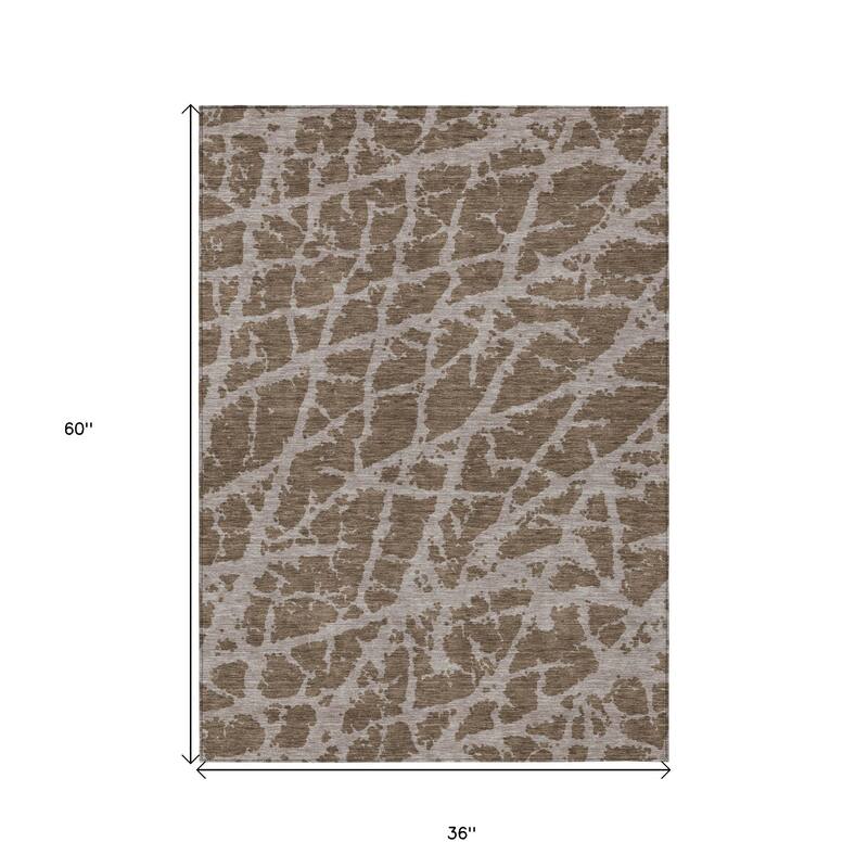 Varo Unique Abstract Weather Resistant Blended Style Outdoor Rug