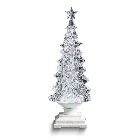 Curata Led Lighted Swirled Snow Plastic Christmas Tree