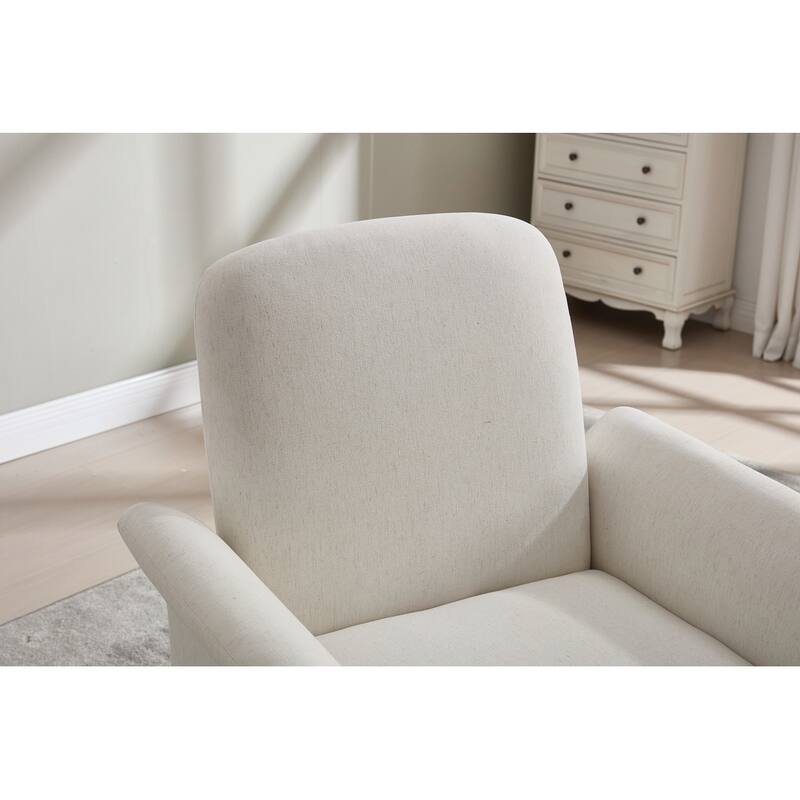 Modern Barrel Armchair with Wood Base
