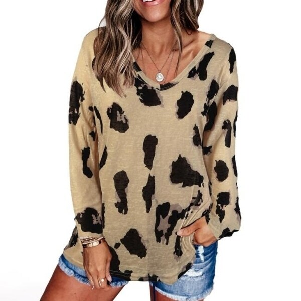 leopard pullover sweatshirt
